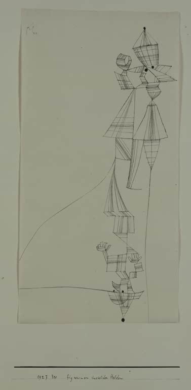 Kunstdruck „Statuetten von behinderten Kriegshelden“ von Paul Klee, handgefertigt in Deutschland