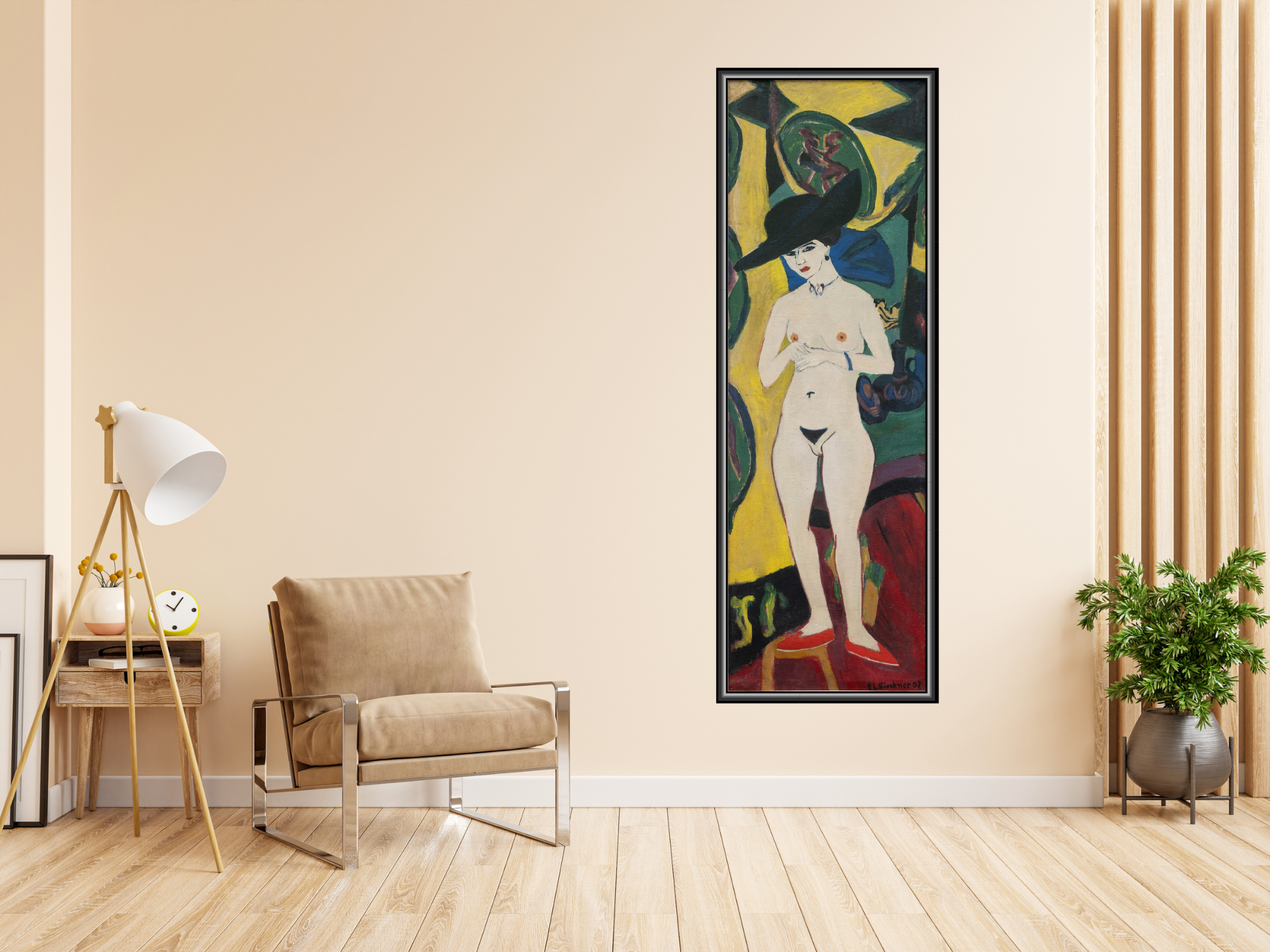 Stehender Akt mit Hut | Ernst Ludwig Kirchner