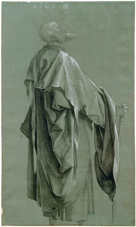Kunstdruck „Stehender Apostel in ganzer Figur“ von Albrecht Dürer