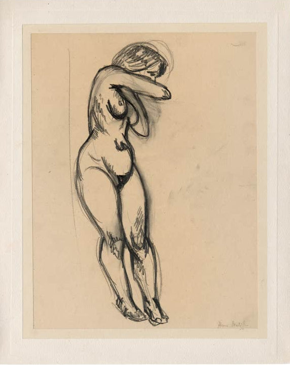 Kunstdruck „Stehender weiblicher Akt, den Rücken drehend“ von Henri Matisse, handgefertigt in Deutschland