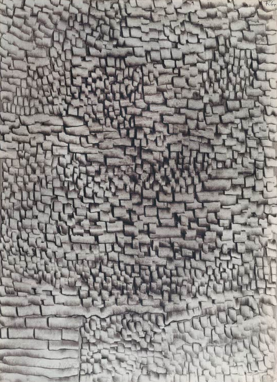 Kunstdruck von „Steinwüste“ von Paul Klee mit abstrakter Landschaftsdarstellung und harmonischen Farbflächen.