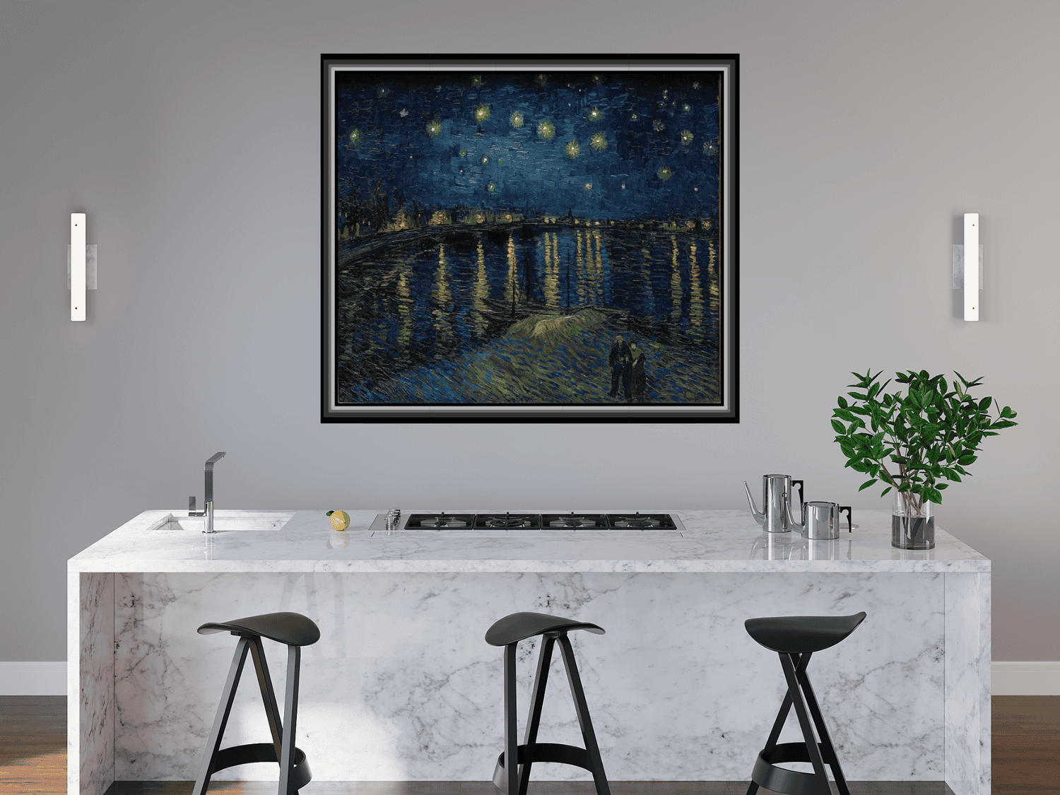 Sternennacht über der Rhone | Vincent van Gogh