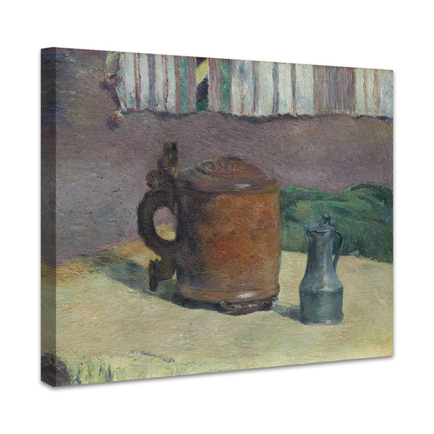 Stillleben: Holztankard und Metallkrug | Paul Gauguin