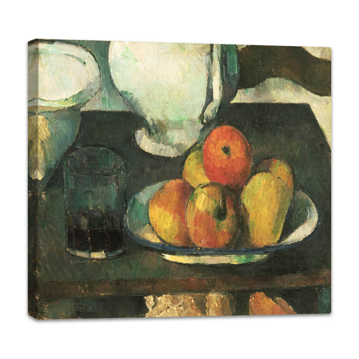 Stillleben mit Äpfeln und einem Glas Wein | Paul Cézanne