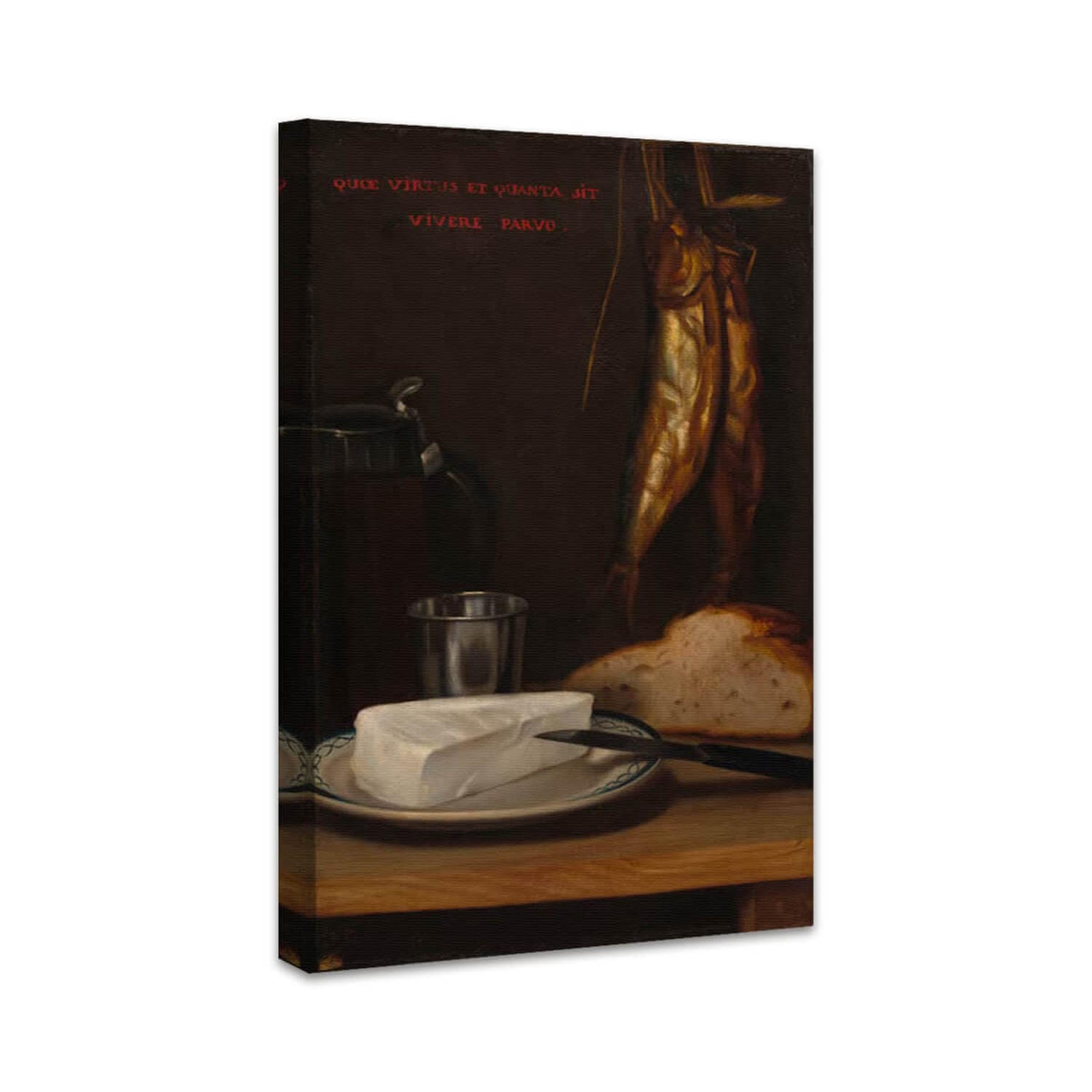 Stillleben mit Hering, Brot und Käse | Alexandre-Gabriel Decamps