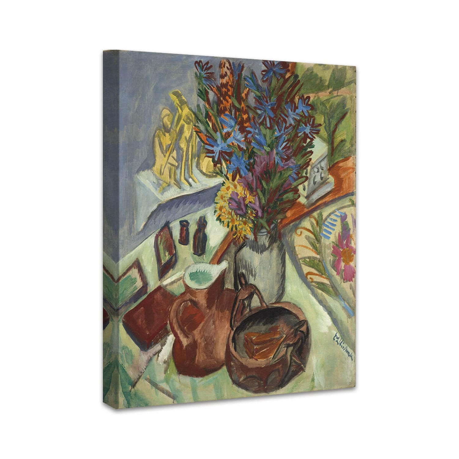 Stillleben mit Krug und afrikanischer Schale | Ernst Ludwig Kirchner