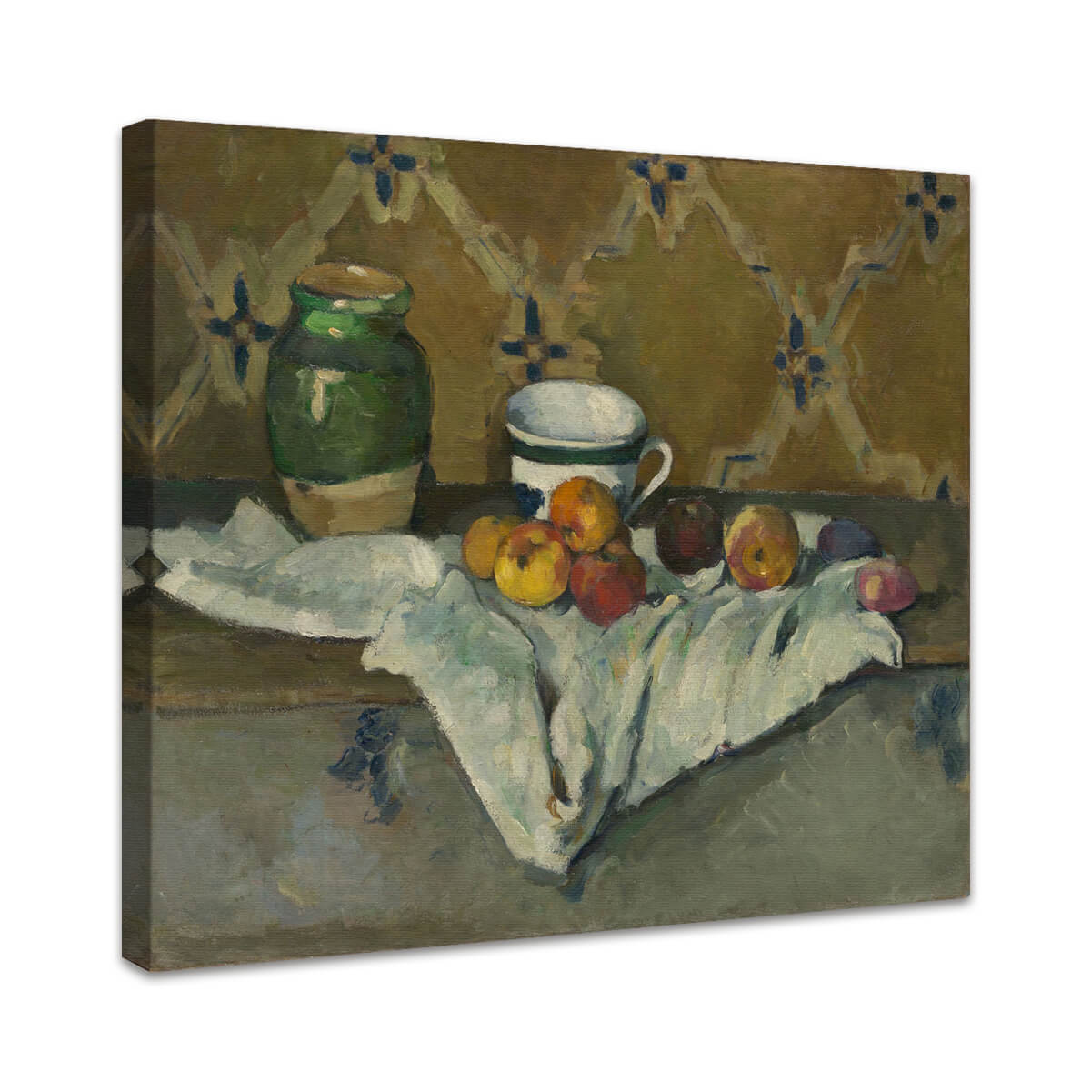 Stillleben mit Krug, Tasse und Äpfeln | Paul Cézanne