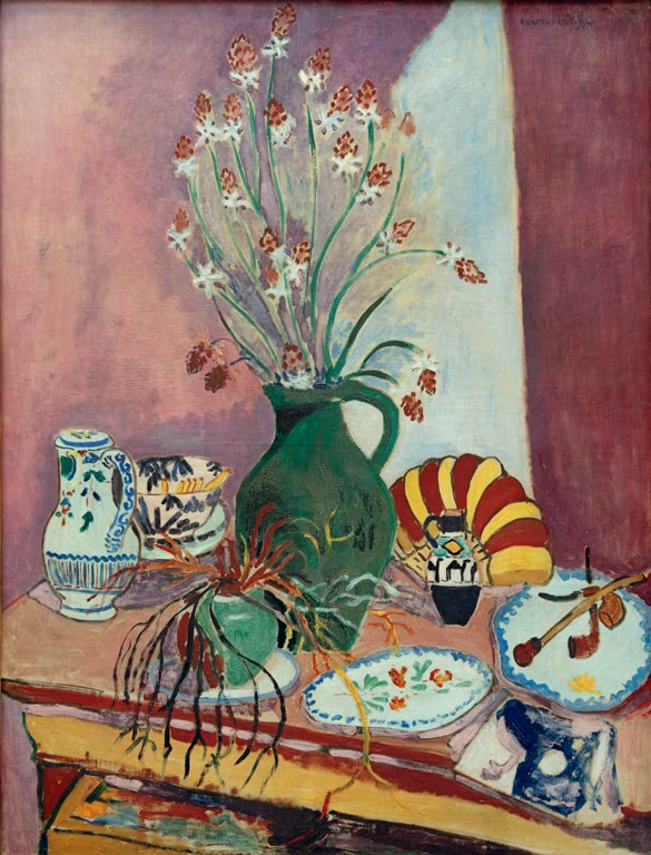 Kunstdruck des Gemäldes Stillleben mit Affodillen von Henri Matisse, handgefertigt in Deutschland als Poster oder Leinwand erhältlich