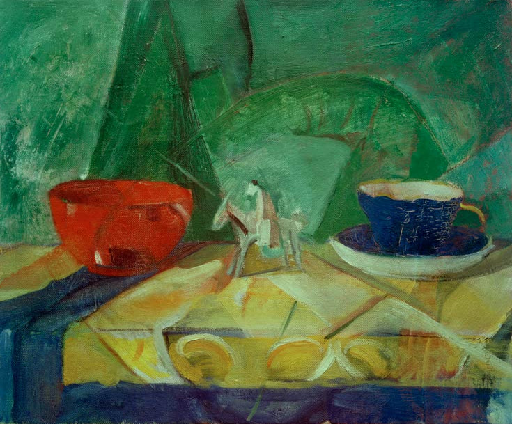 Kunstdruck Stillleben mit Tasse und Schale von Maria Marc