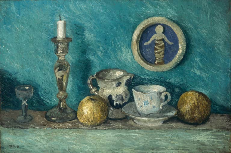Kunstdruck von Stillleben mit dem della-Robbia-Putti von Paula Modersohn-Becker – kunstvolles Stillleben als hochwertiger Kunstdruck.