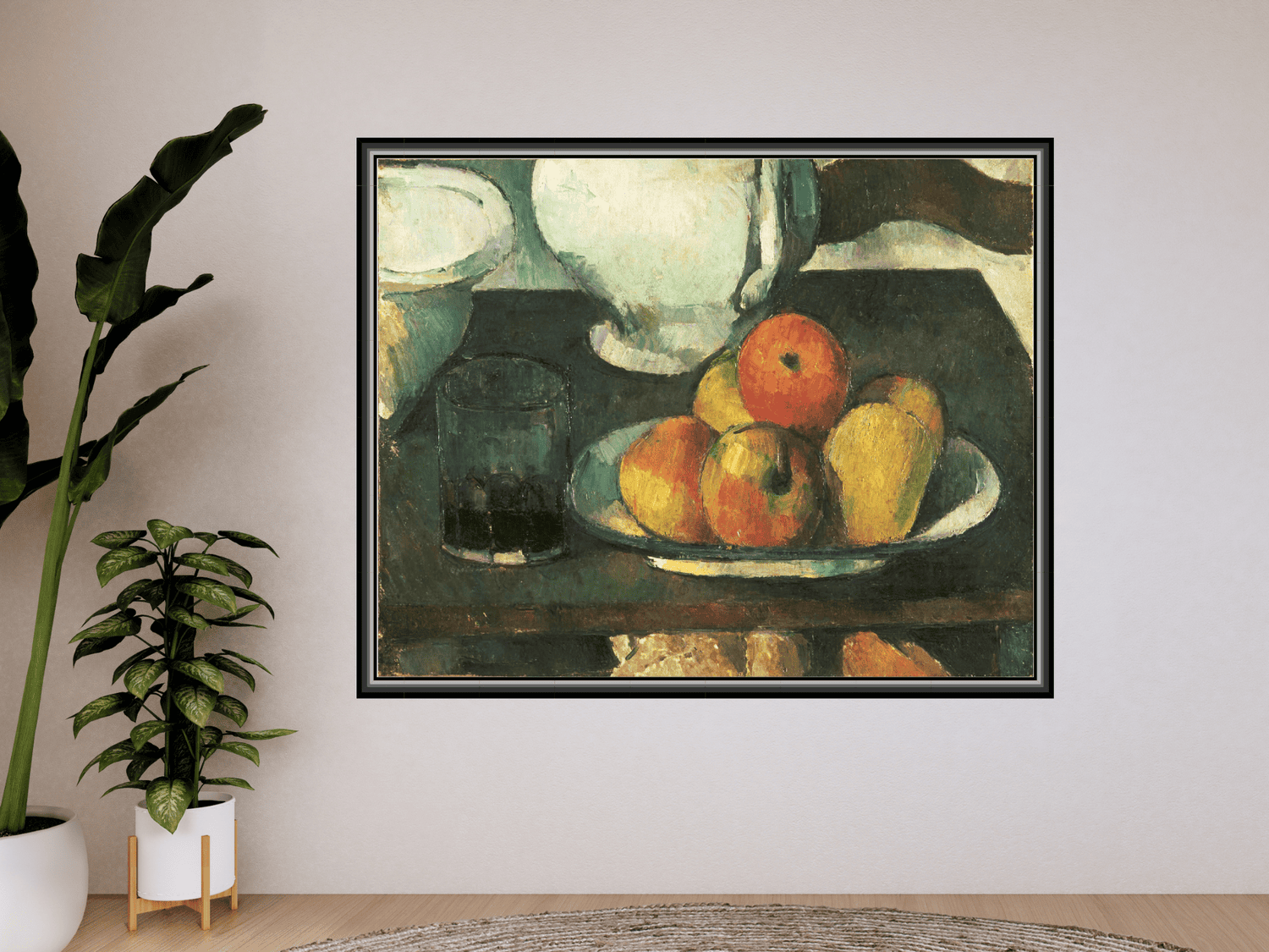 Stillleben mit Äpfeln und einem Glas Wein | Paul Cézanne