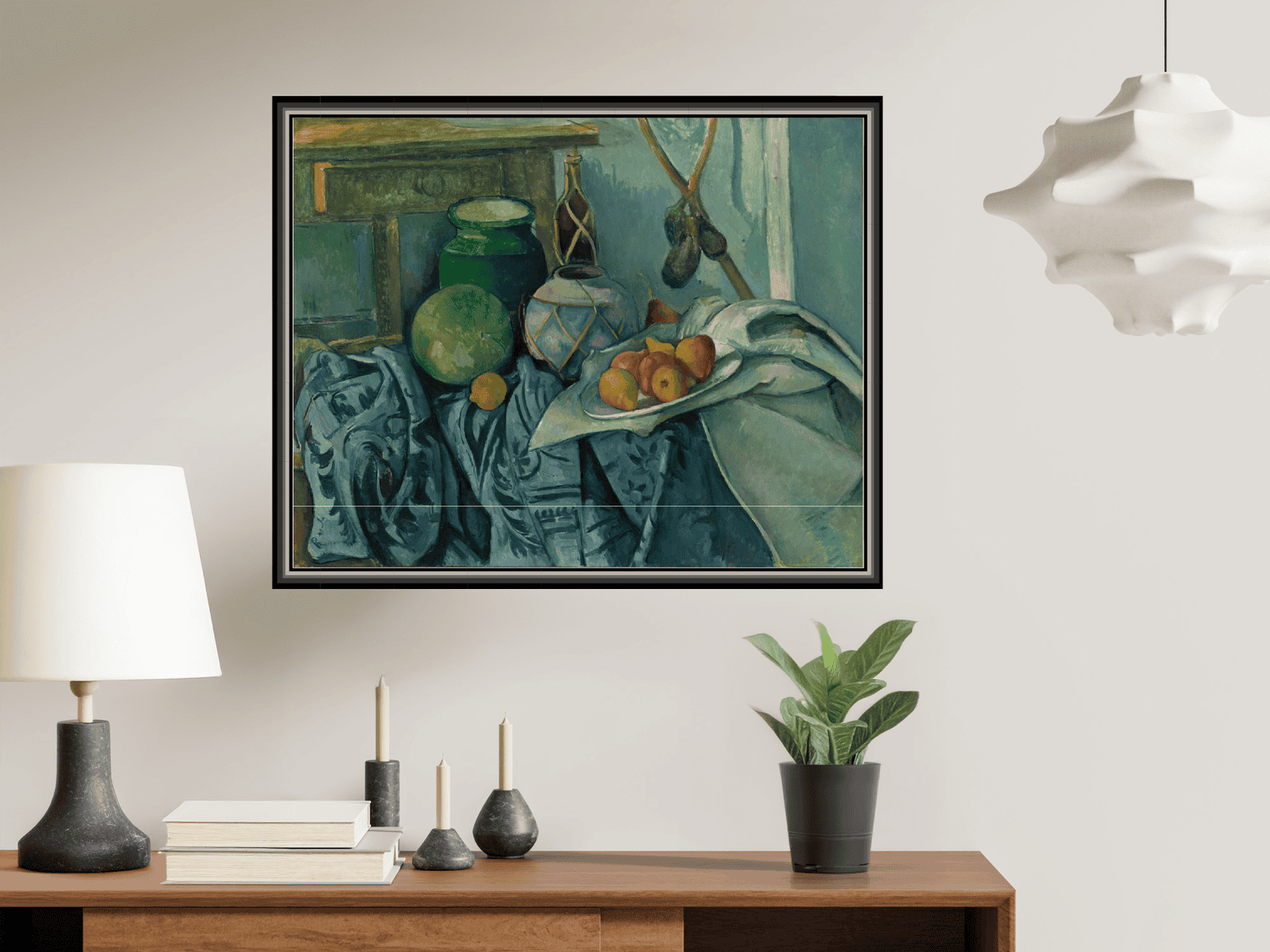 Stillleben mit Ingwertopf und Auberginen | Paul Cézanne