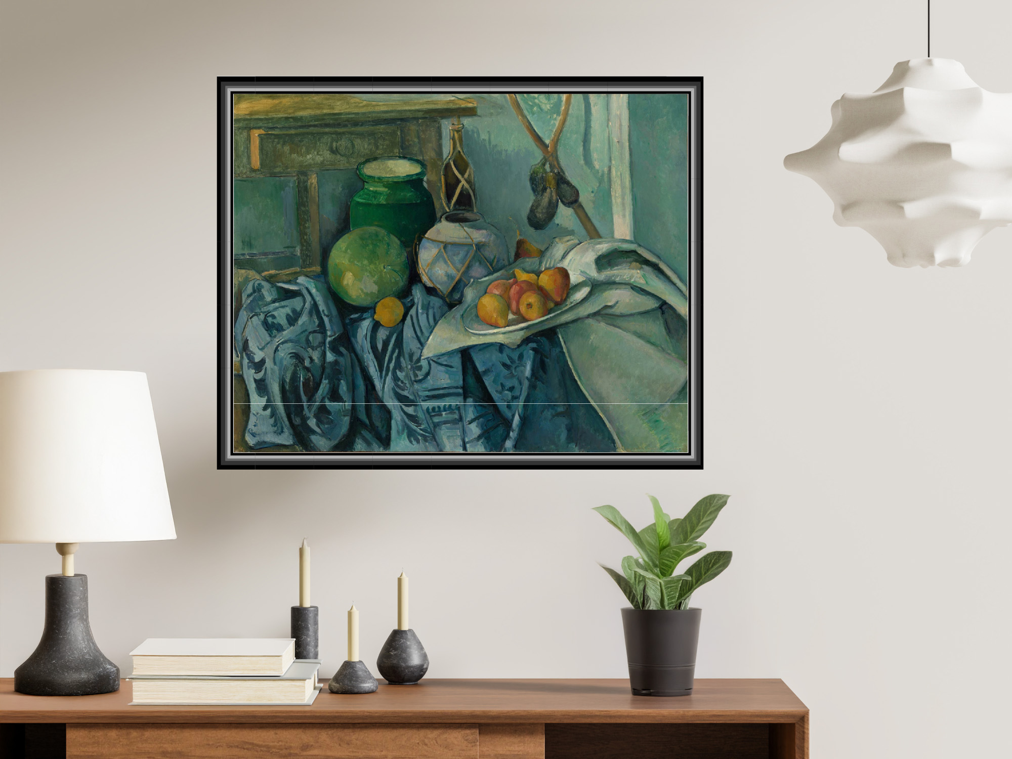 Stillleben mit Ingwertopf und Auberginen | Paul Cézanne