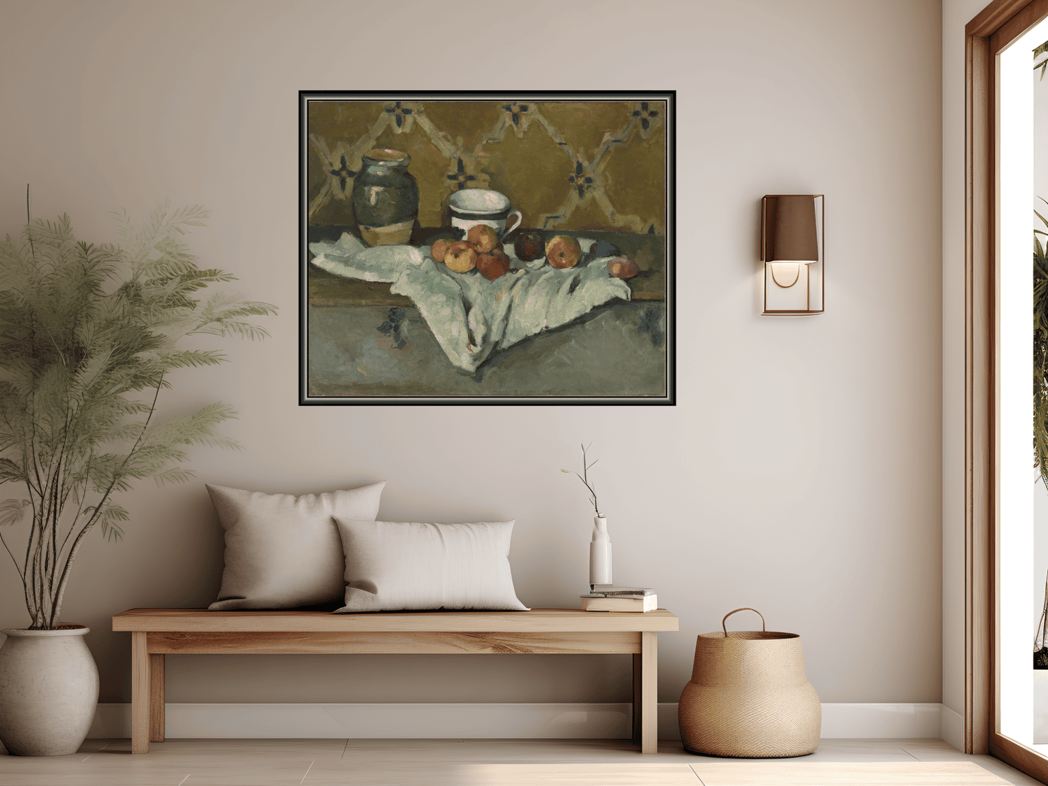 Stillleben mit Krug, Tasse und Äpfeln | Paul Cézanne