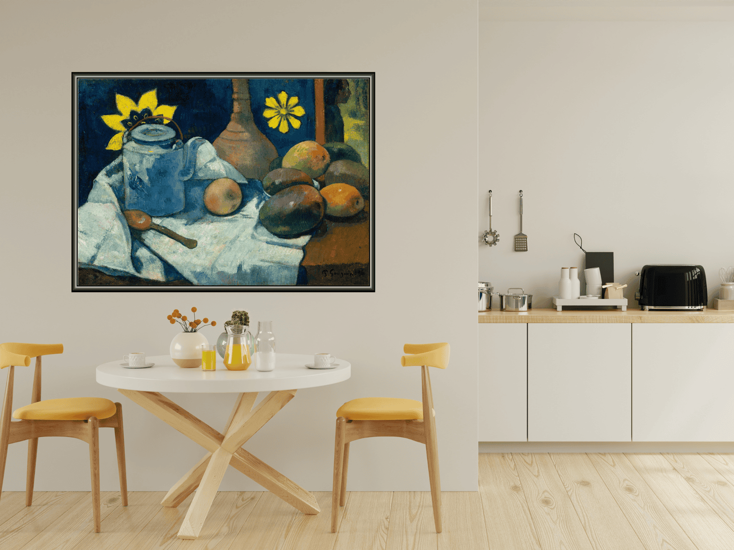 Stillleben mit Teekanne und Obst | Paul Gauguin