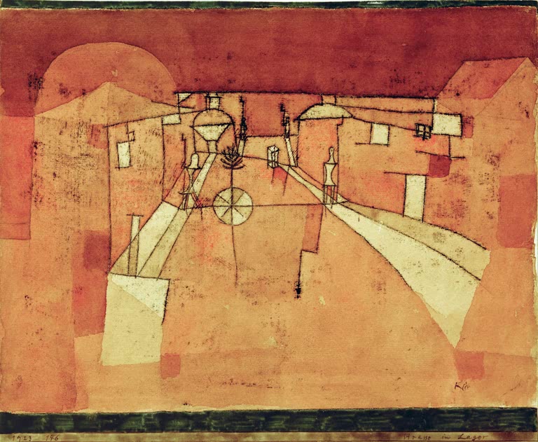 Kunstdruck „Straße im Lager“ von Paul Klee

