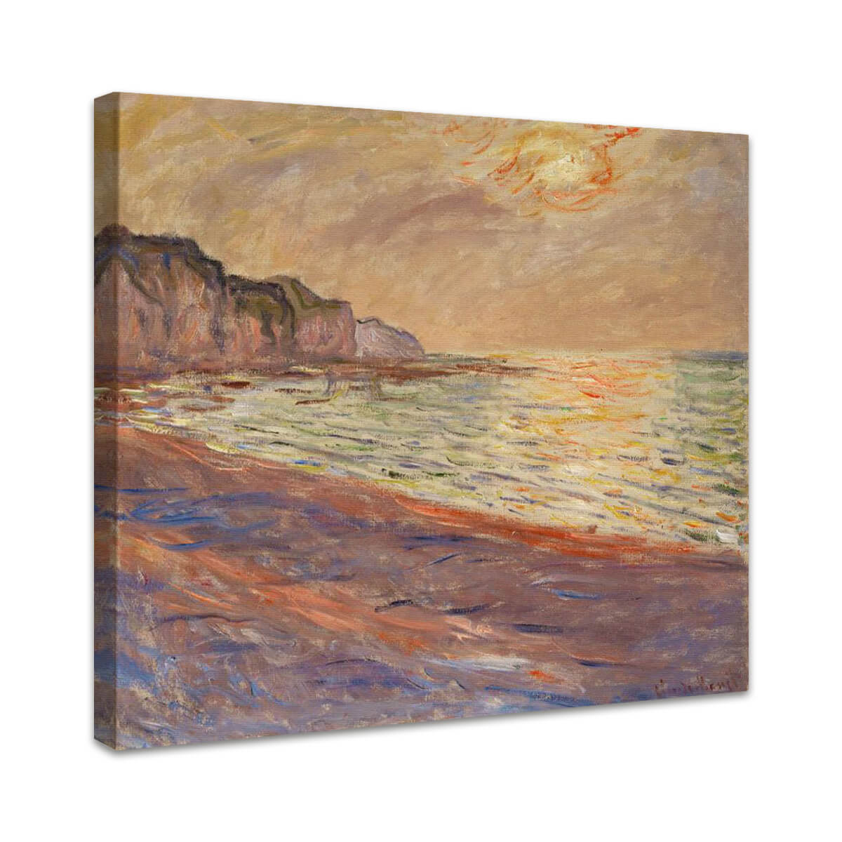 Strand in Pourville, Sonnenuntergang | Claude Monet