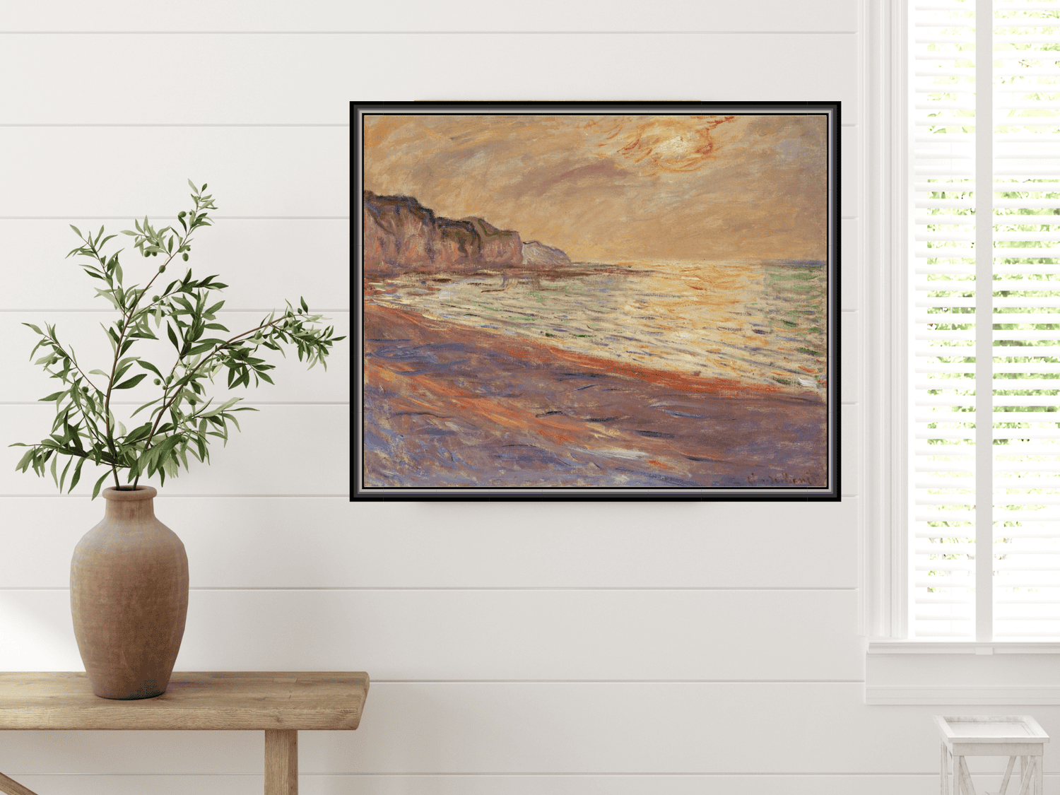 Strand in Pourville, Sonnenuntergang | Claude Monet