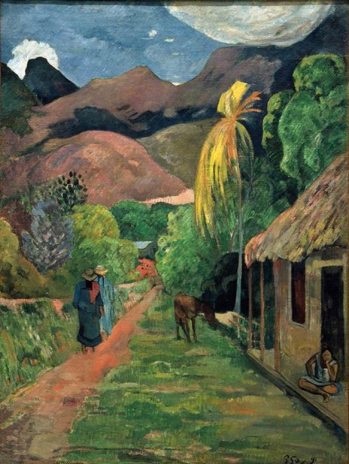 Strasse auf Tahiti | Paul Gauguin