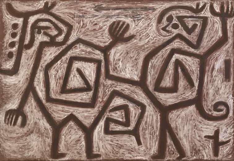 Kunstdruck „Streitgespräch zu zweit“ von Paul Klee

