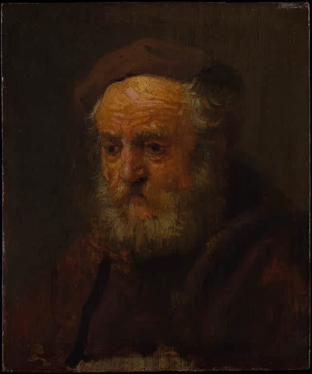 Kunstdruck „Studie des Kopfes eines alten Mannes“ von Rembrandt van Rijn