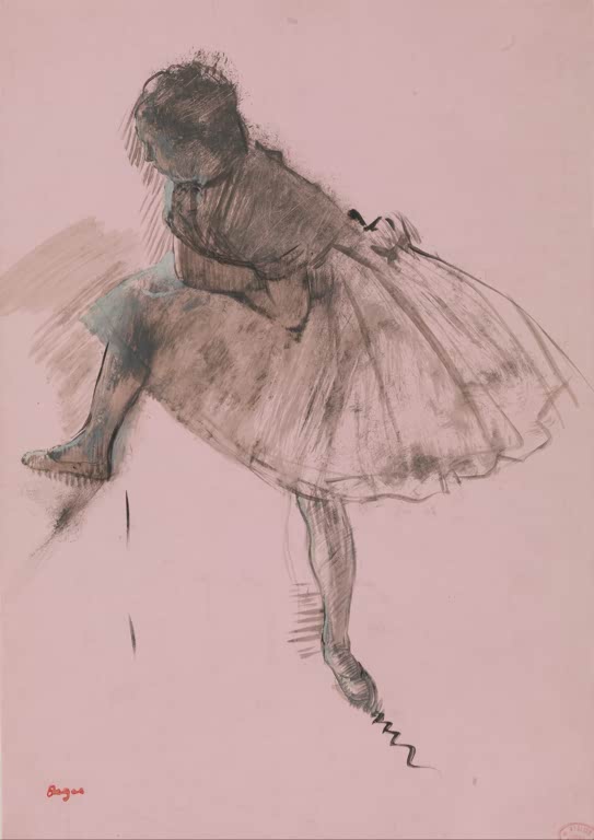 Kunstdruck von „Studie eines Balletttänzers (Vorderseite); Zwei Studien von Tänzern (Rückseite)“ von Edgar Degas, handgefertigt in Deutschland als Leinwand oder Poster erhältlich