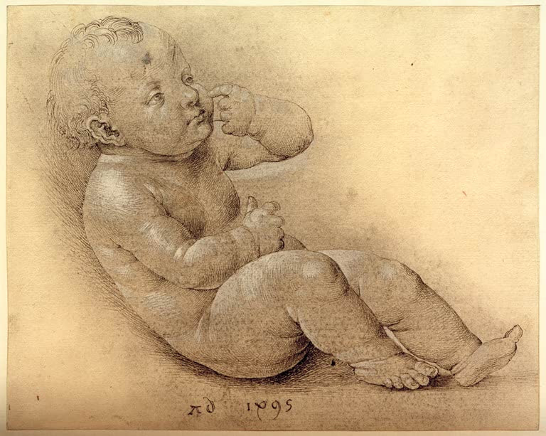 Kunstdruck des Gemäldes „Studie eines Kindes“ von Albrecht Dürer. Hochwertiger Fine-Art-Druck, in Deutschland per Hand gefertigt, erhältlich auf Leinwand oder als Poster.