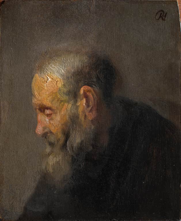 Kunstdruck „Studie eines alten Mannes im Profil“ von Rembrandt van Rijn