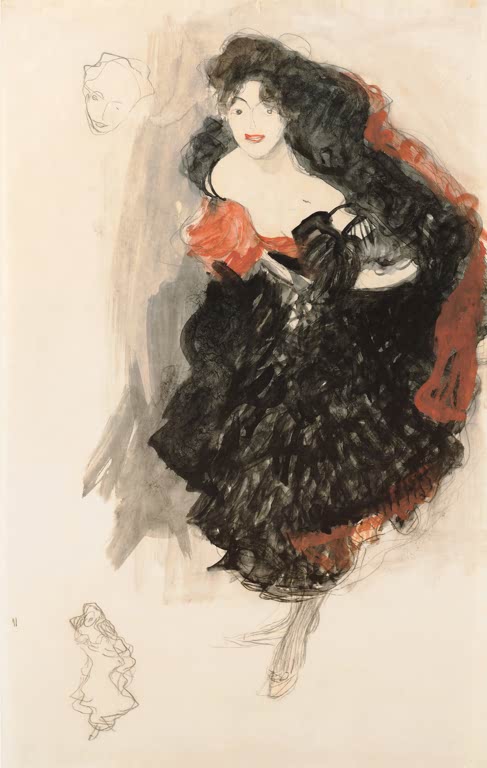Kunstdruck von „Studie für Judith II“ von Gustav Klimt mit ausdrucksstarker Figurenstudie und ornamentaler Bildsprache. In Deutschland von Hand gefertigt, als Leinwand oder Poster erhältlich.