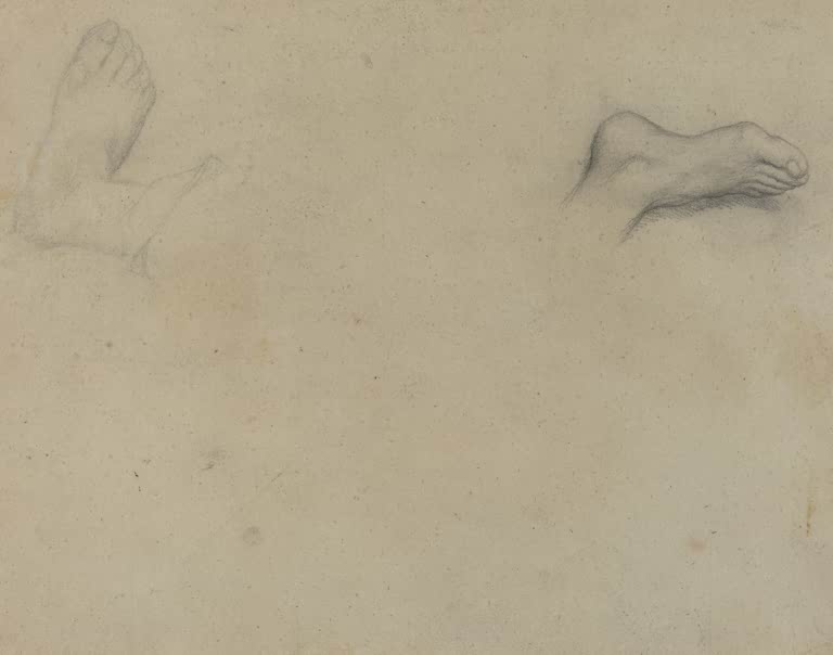 Kunstdruck von „Studien zu Füßen“ von Edgar Degas, handgefertigt in Deutschland als Leinwand oder Poster erhältlich