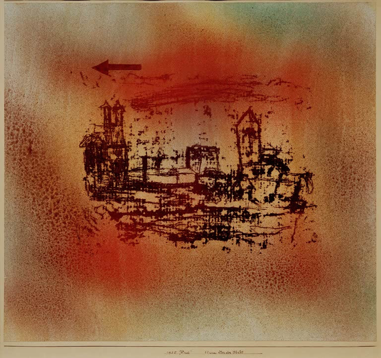 Kunstdruck „Sturm über der Stadt“ von Paul Klee, handgefertigt in Deutschland