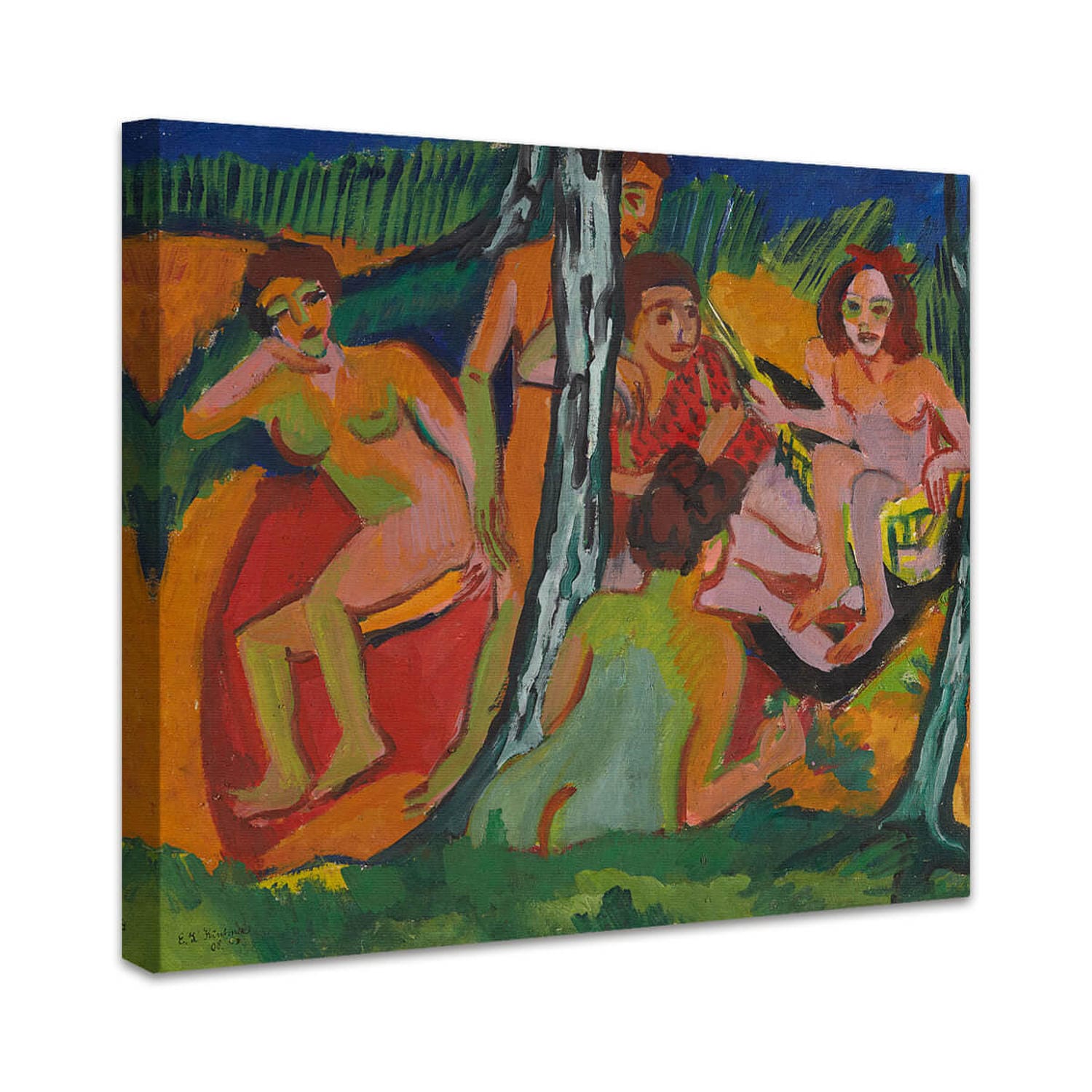 Szene im Wald (Moritzburger Teiche) | Ernst Ludwig Kirchner