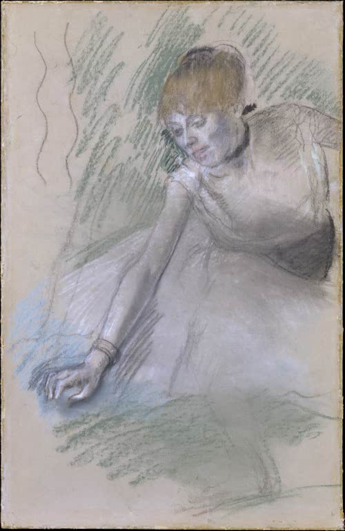 Kunstdruck von „Tänzerin“ von Edgar Degas, handgefertigt in Deutschland als Leinwand oder Poster erhältlich