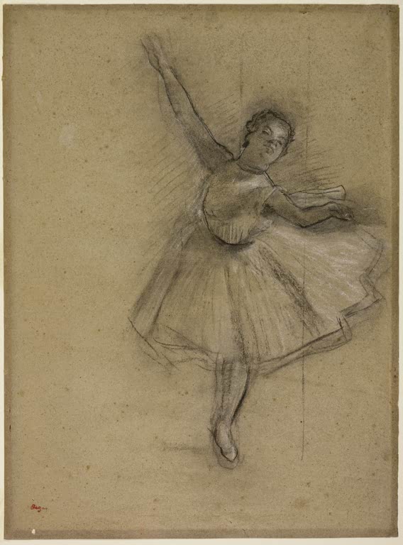 Kunstdruck des Gemäldes Tänzerin beim Drehen von Edgar Degas, handgefertigt in Deutschland