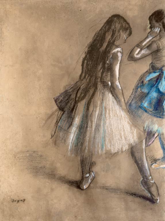 Kunstdruck von „Tänzerin in Ruhestellung“ von Edgar Degas, handgefertigt in Deutschland als Leinwand oder Poster erhältlich