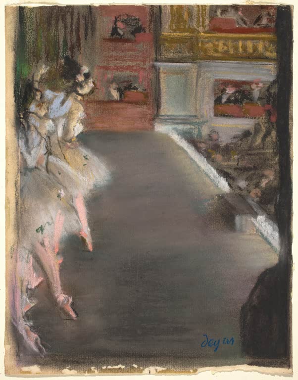 Kunstdruck von „Tänzerinnen in der Alten Oper“ von Edgar Degas, handgefertigt in Deutschland als Leinwand oder Poster erhältlich