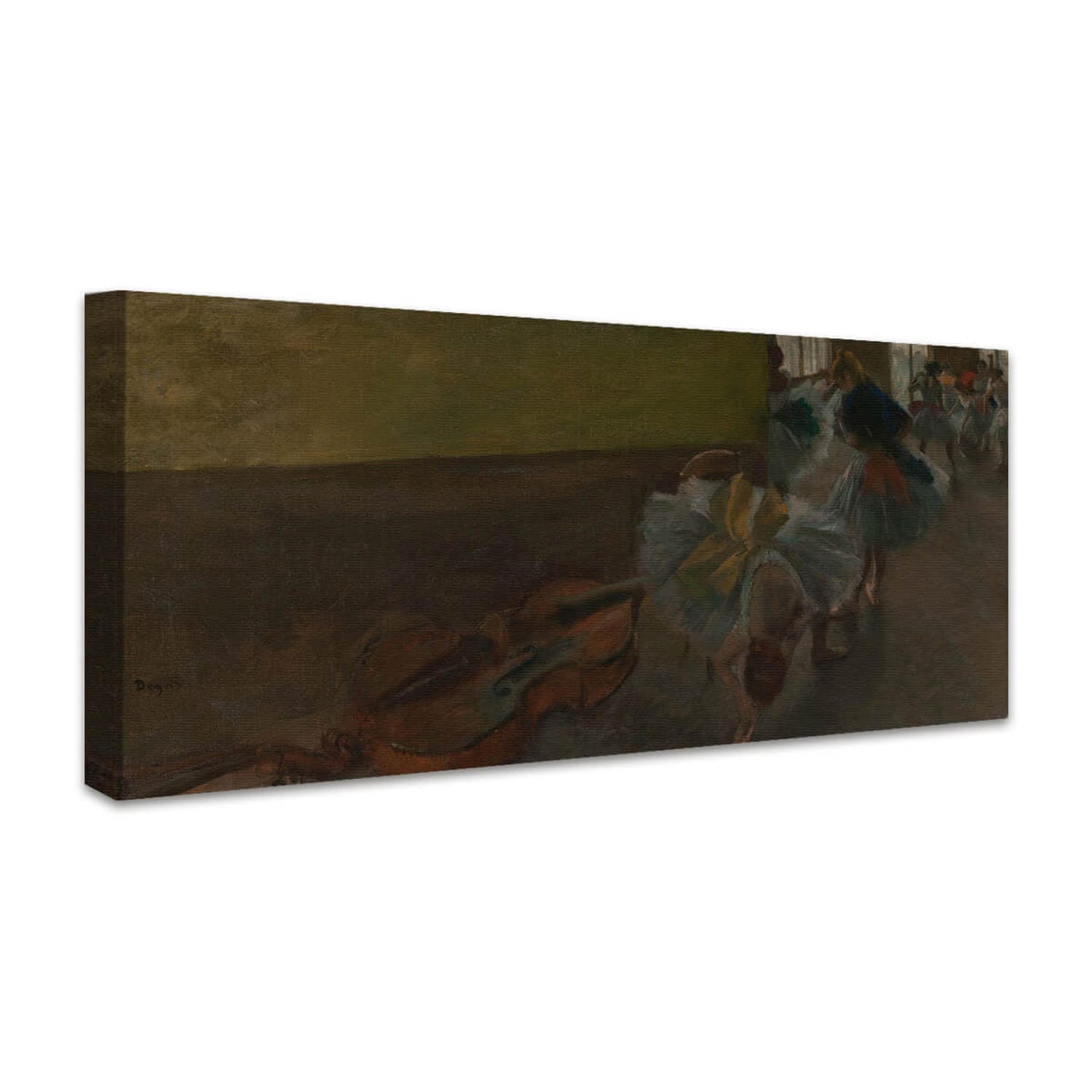 Tänzer im Proberaum mit einem Kontrabass | Edgar Degas
