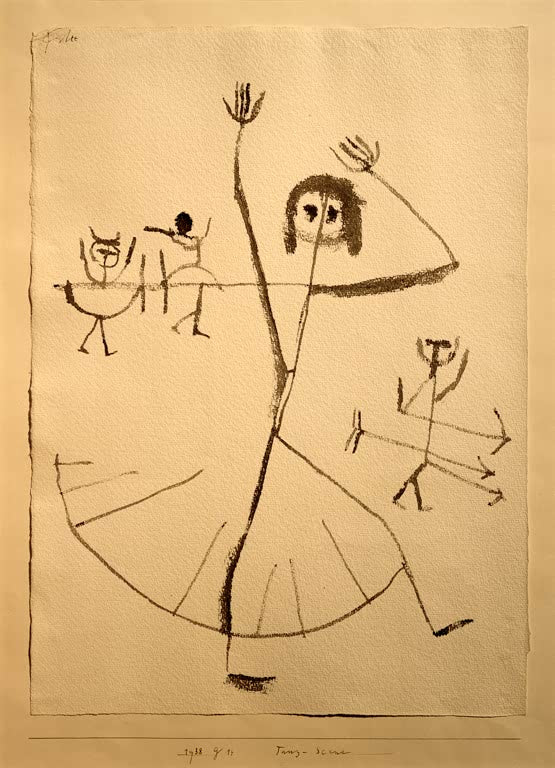 Kunstdruck „Tanzszene“ von Paul Klee, handgefertigt in Deutschland