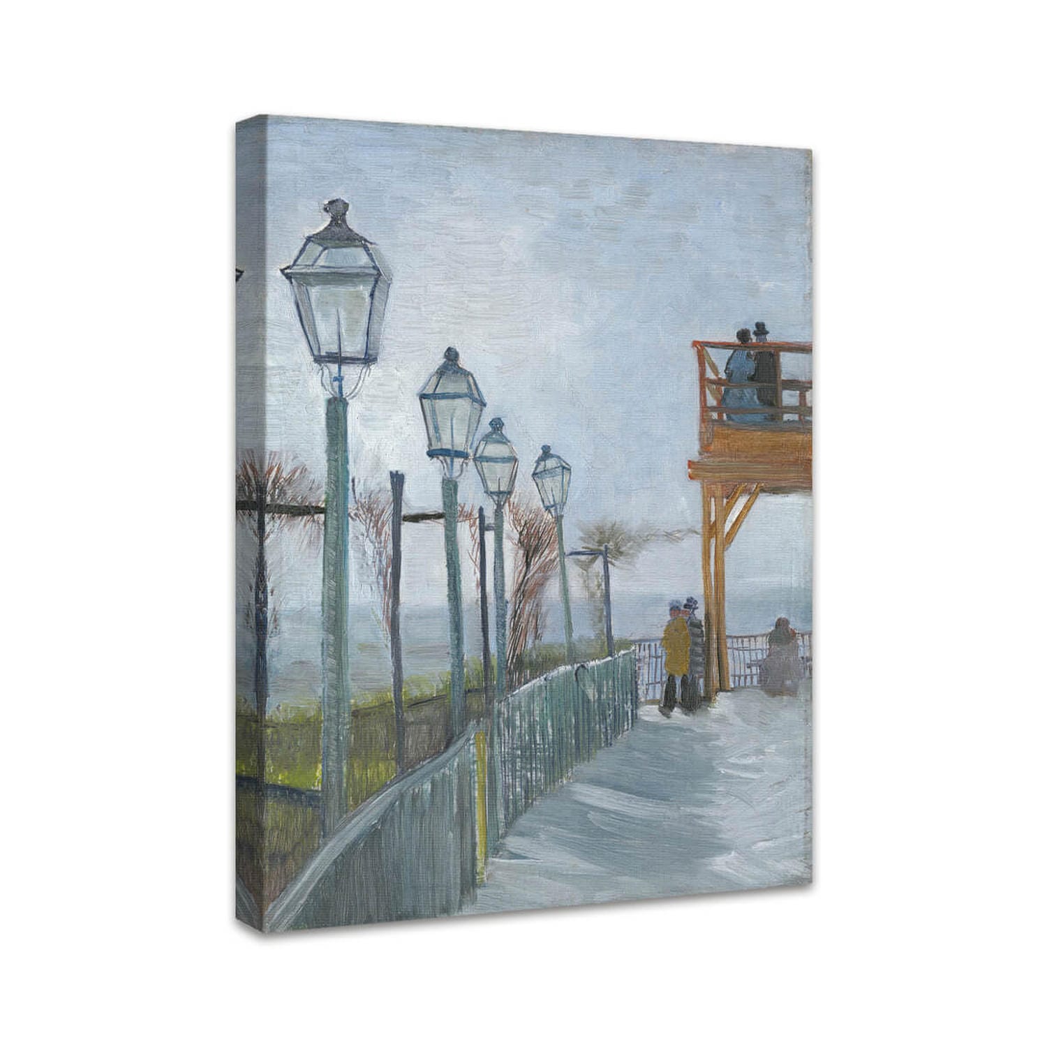 Terrasse und Aussichtsplattform an der Moulin de Blute-Fin, Montmartre | Vincent van Gogh