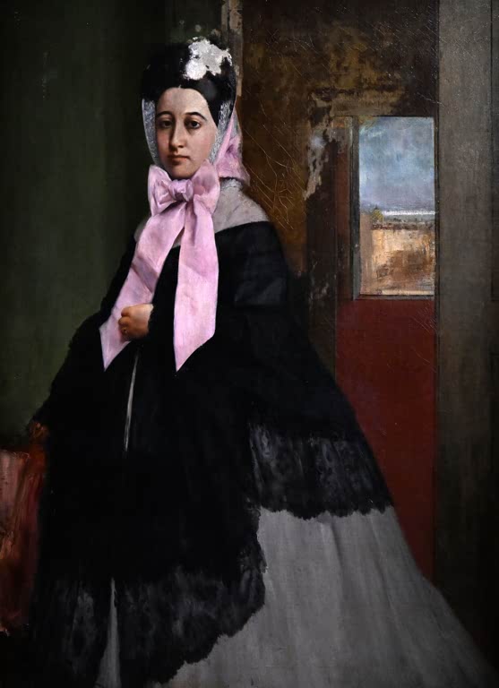 Kunstdruck des Gemäldes Thérèse Degas von Edgar Degas mit dem Porträt seiner Schwester Thérèse Degas.
