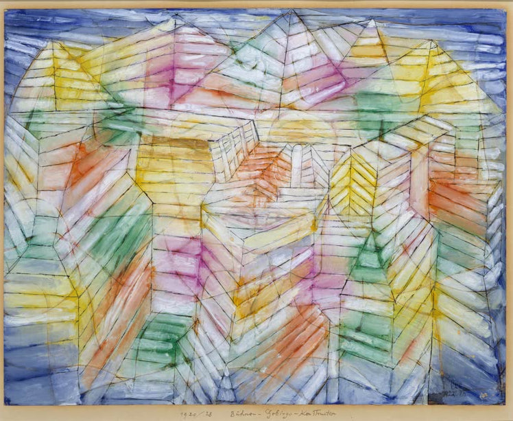 Kunstdruck „Theater-Berg-Bau“ von Paul Klee, handgefertigt in Deutschland