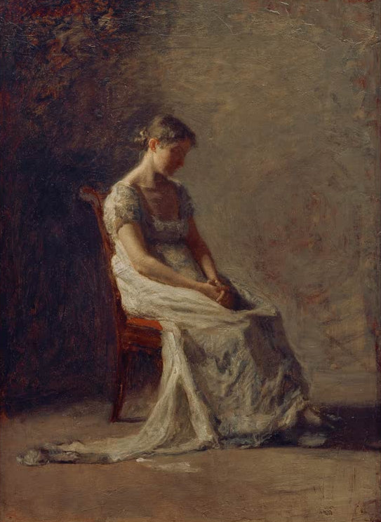 Kunstdruck des Gemäldes „Retrospektion“ von Thomas Eakins. Hochwertige Reproduktion, in Deutschland von Hand gefertigt, erhältlich als Leinwand oder Poster.