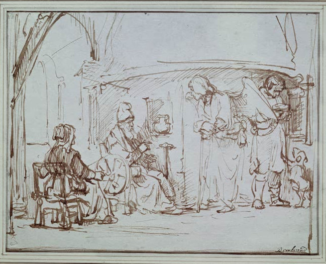 Kunstdruck Tobias fragt den Engel aus von Rembrandt van Rijn

