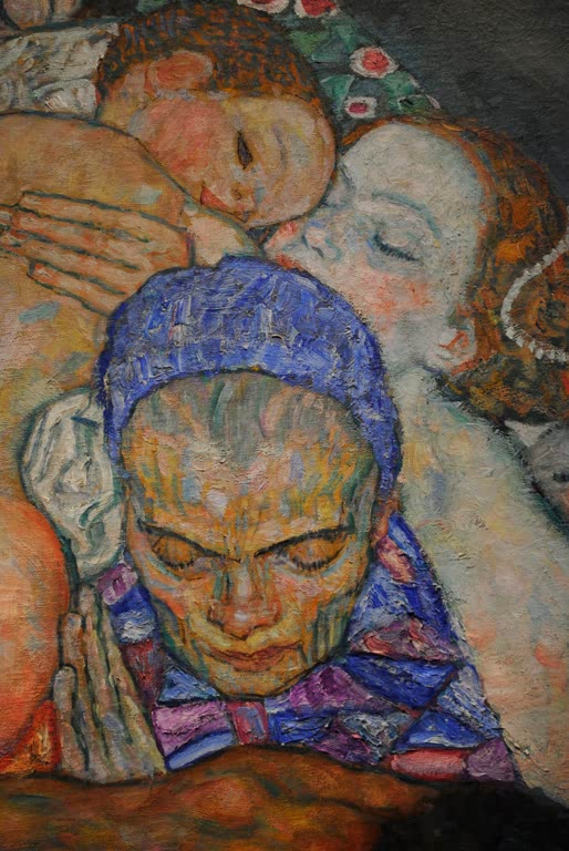 Kunstdruck des Gemäldes „Tod und Leben“ von Gustav Klimt – hochwertige Reproduktion des berühmten symbolistischen Jugendstil-Meisterwerks.