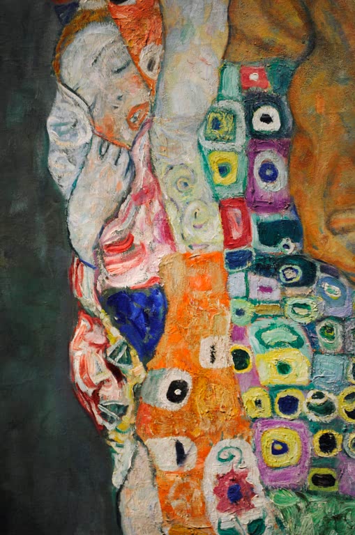 Kunstdruck des Gemäldes „Tod und Leben“ von Gustav Klimt – hochwertige Reproduktion des berühmten symbolistischen Jugendstil-Meisterwerks.