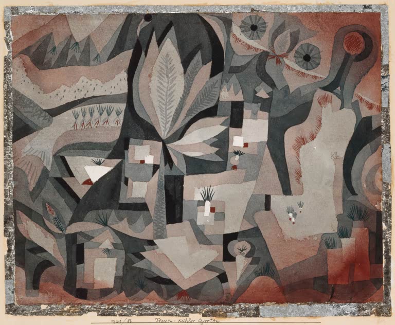 Kunstdruck „Trockener, kühler Garten“ von Paul Klee, handgefertigt in Deutschland