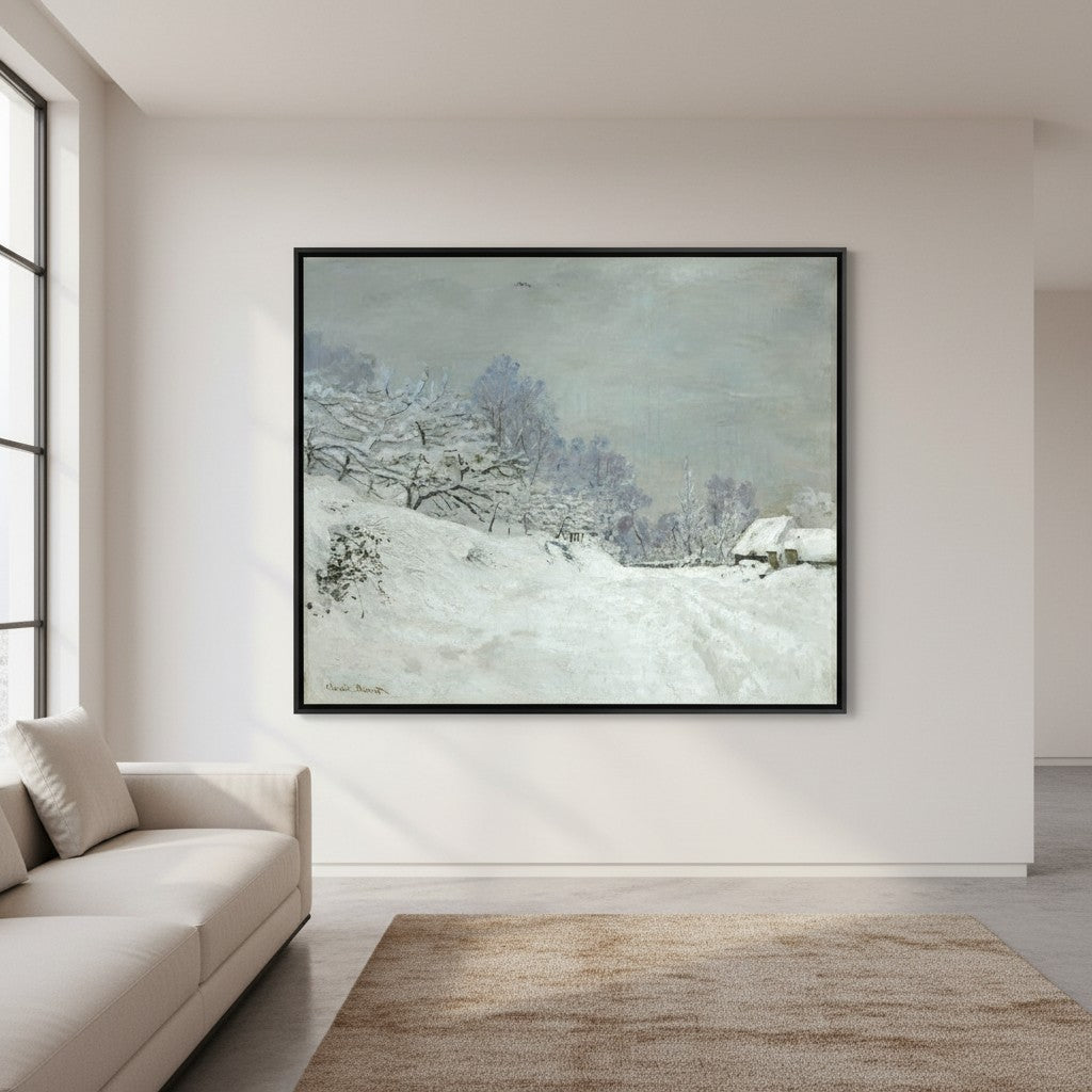 Umgebung von Honfleur bei Schnee | Claude Monet