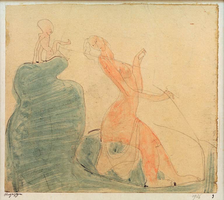  Kunstdruck „Ungezogen (Aphrodite und der ungezogene Eros“ von Paul Klee