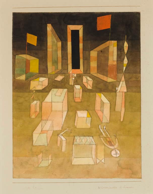 Kunstdruck „Unkomponiertes im Raum“ von Paul Klee