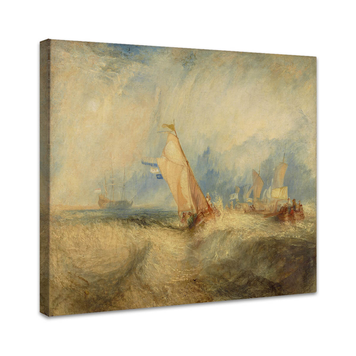 Van Tromp geht um seine Herren zu erfreuen - Schiffe auf See bekommen eine gute Nässe | William Turner
